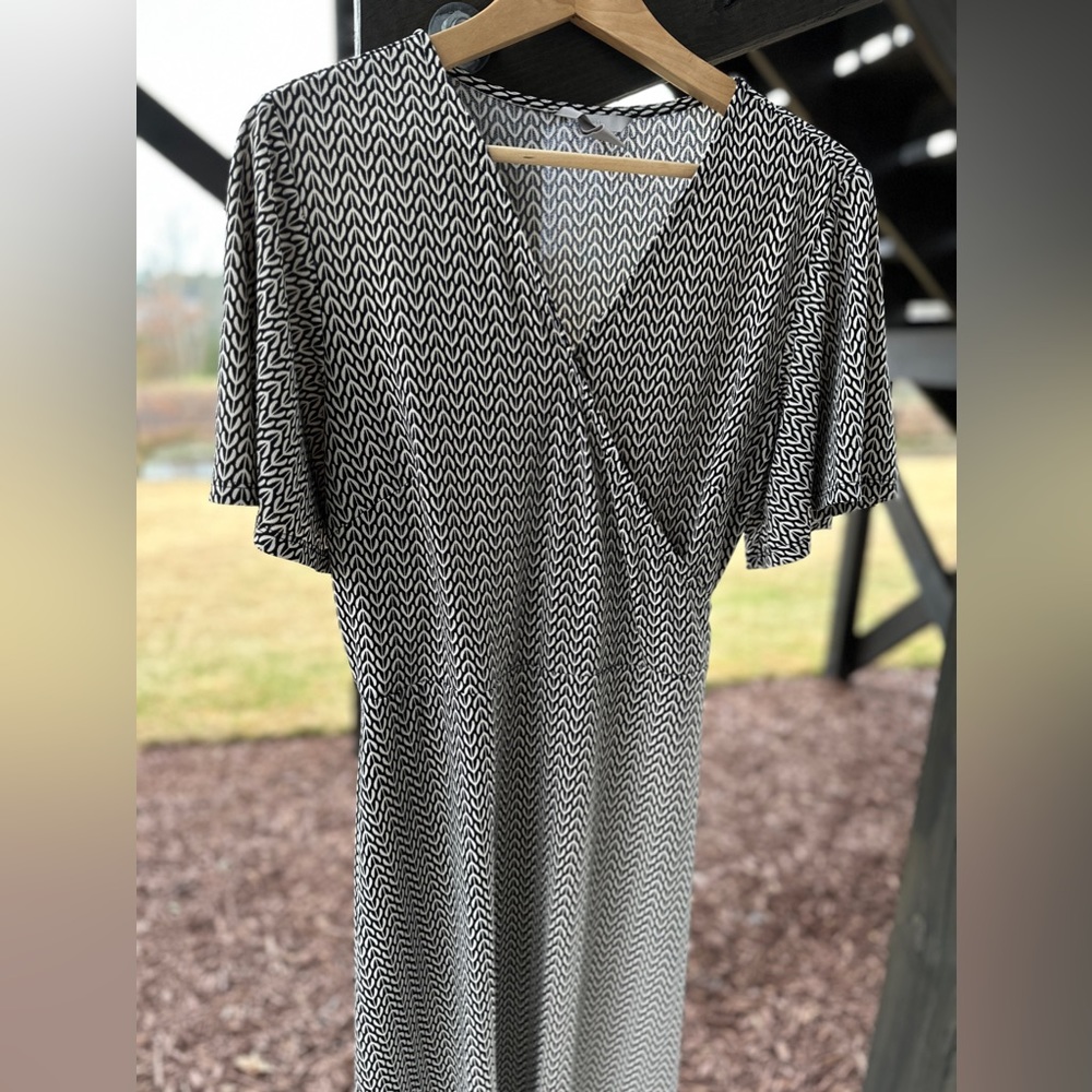 H&M Knee-Length Belted Dress M Medium